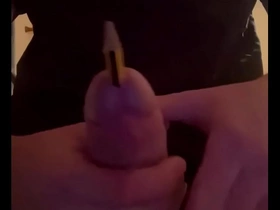 Teen sounding with pencil and brush