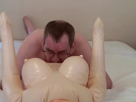 Sex doll creampie & lick