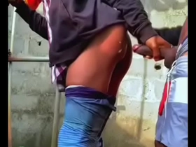 Fucking behind the hostel