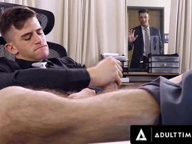 Adult time - trevor brooks' gay boss jordan starr caught him jerking off in the office!