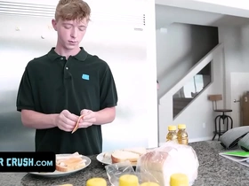 - fit guy finds out his little stepbro is measuring his dick and helps him get hard