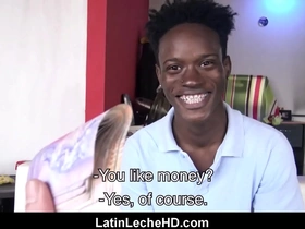 Straight ebony twink with braces and from jamaica paid to fuck gay filmmaker pov