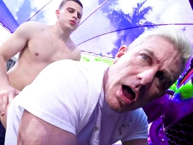 Horny stepson fucks his stepdad real hard - gay porn