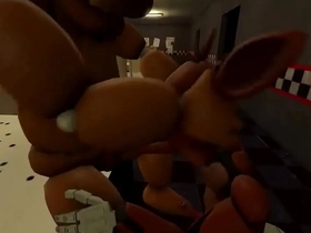 Foxy sucks freddy's cock