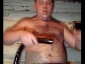 A shaven-headed russian gay fucks his throat hard and anal with a long black dick! causes vomiting by drinking milk!